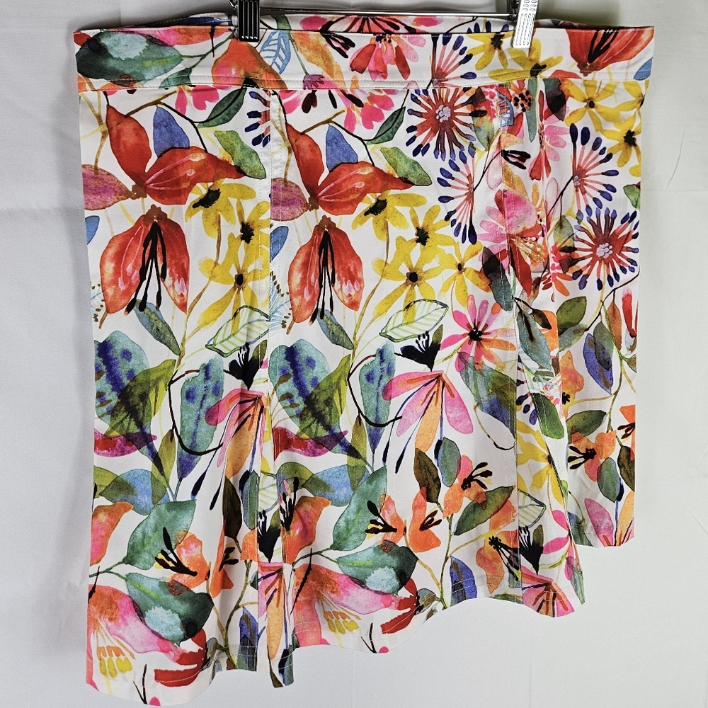 Ripskirt Colorful Floral Velcro Mini Skirt Womens XL Tropical Summer Vacation - Picture 6 of 7